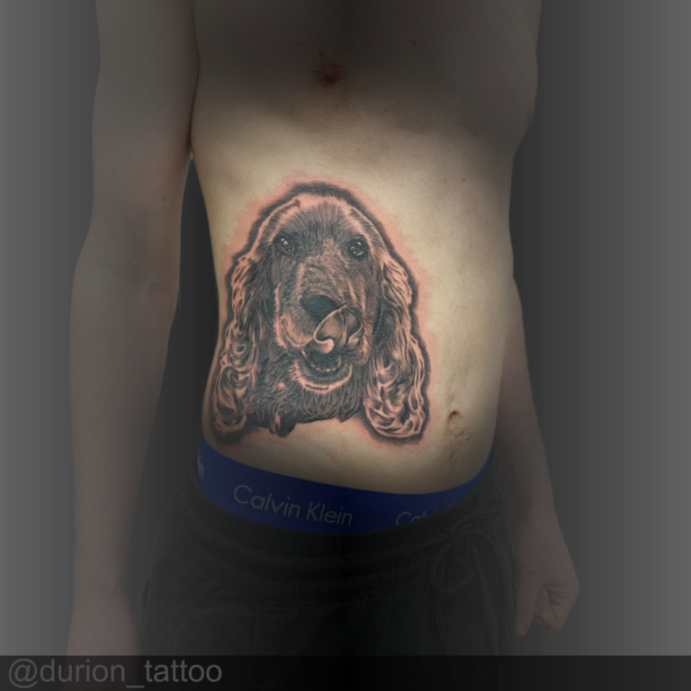 dog portrait tattoo